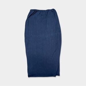 THE FROCK NYC Skirt Size XS Black Color Stretchy Below Knee Midi Raw Hem GUC